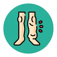 Icono piernas circulación salud